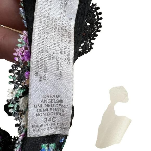 Victoria's Secret Dream Angels Colorful Lace Unlined Demi Bra 34C - Picture 5 of 7